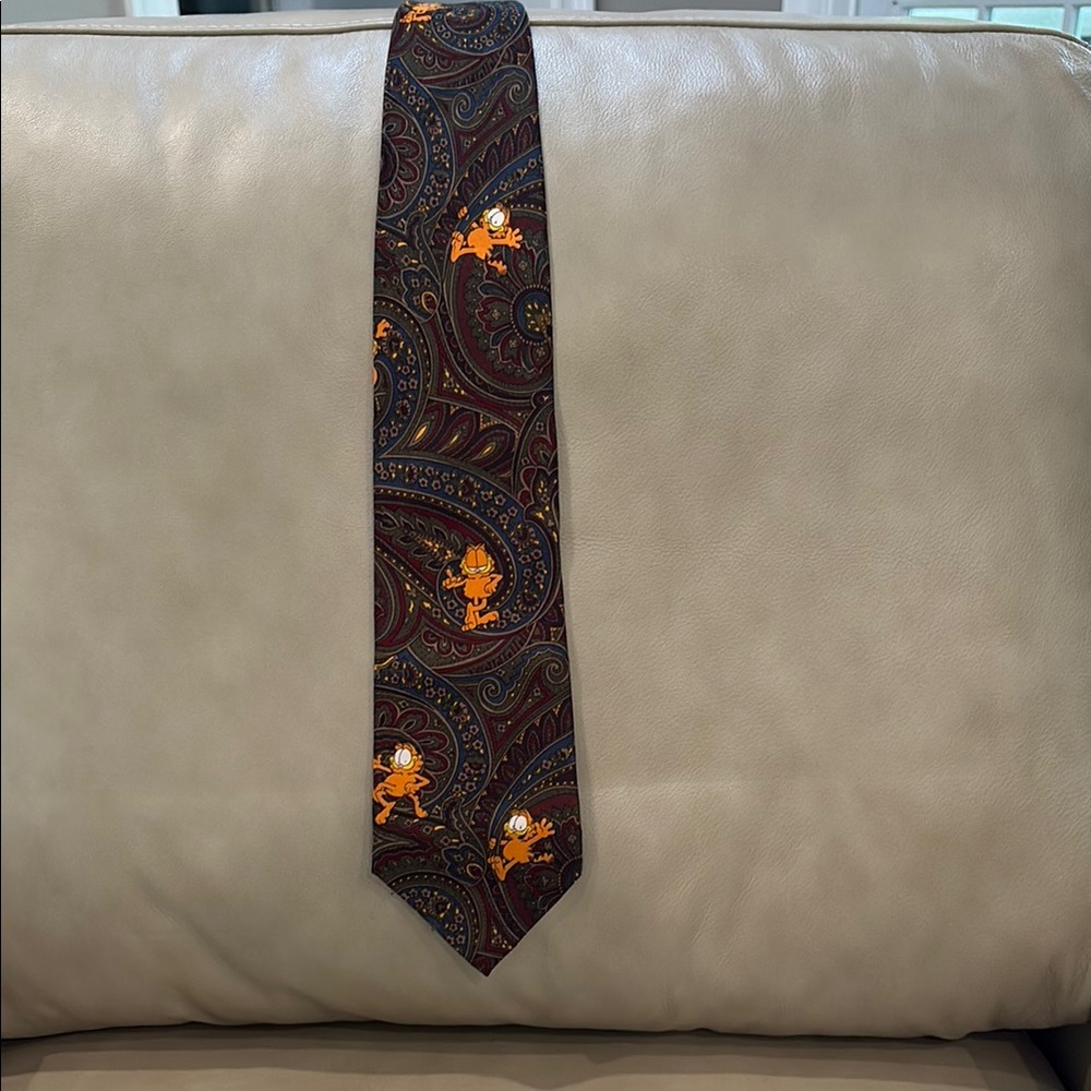 Addiction Brown and Orange Floral Tie